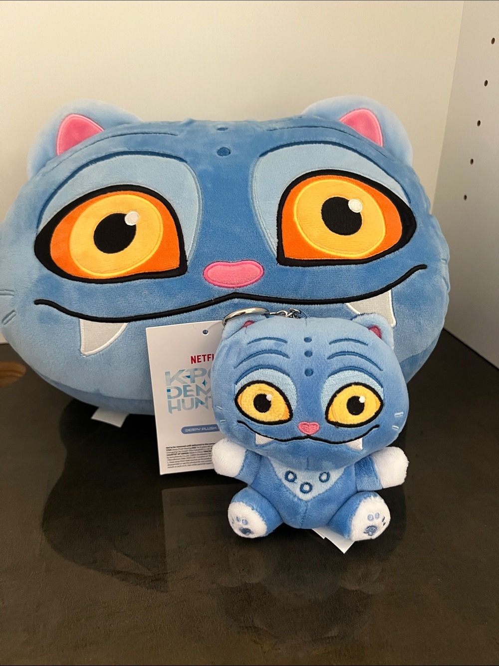 Netflix Blue Cat Plush Pair with Yellow Eyes
